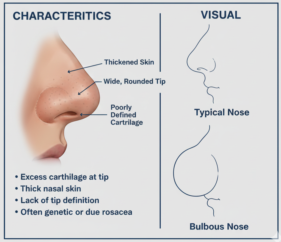 Bulbous Nose Rhinoplasty